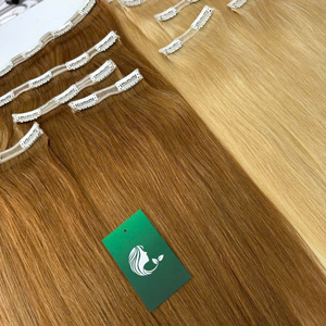 Wholesale Factory Price Double Drawn Vietnamese Raw Virgin Natural Remy <b>Seamless</b> Clip in 100% Human <b>Hair</b> <b>Extensions</b> Cuticle - Product Image 5