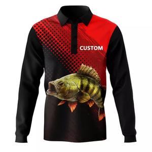 Ropa de pesca personalizada, traje de pesca estampado de manga larga personalizado, venta al por mayor, ropa de pesca por sublimación, camisas de manga larga - Product Image 1