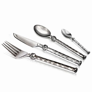 Estilo de lujo Hecho en la fábrica de La India Vajilla de alta calidad Cubiertos de acero inoxidable Acabado de níquel Banquete Juego de cubiertos de boda - Product Image 3