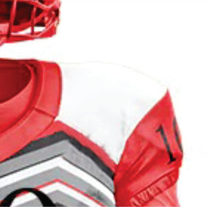 Personalizado 100% poliéster sublimado uniforme de fútbol americano transpirable blanco rojo aparejos sarga equipo corto Jersey logotipo frontal - Product Image 4