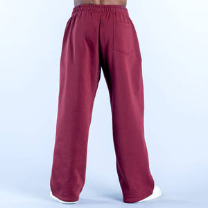 OEM Custom Design <b>Burgundy</b> Graphic <b>Hoodie</b> & Straight Leg Joggers <b>Men</b> Tracksuit Heavyweight Cotton Jogging Suit <b>Men's</b> Sweatsuits - Product Image 5