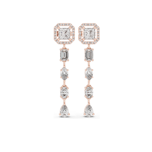 ต่างหูเพชร CVD สร้างในห้องปฏิบัติการ 2.812 กะรัต ความใส VVS-VS ทอง 18KT, 14KT, 10KT และเงิน 925 ทองชมพู ทองเหลือง ทองขาว - Product Image 2