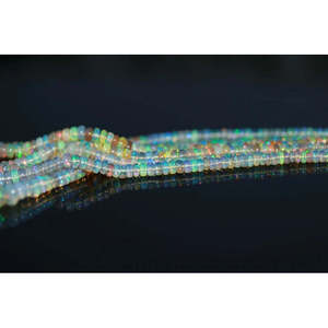 100% Natural Ethiopian OPAL SMOOTH Rondelle <b>Bead</b> Loose Nature <b>Crystal</b> From Ethiopia - Product Image 2