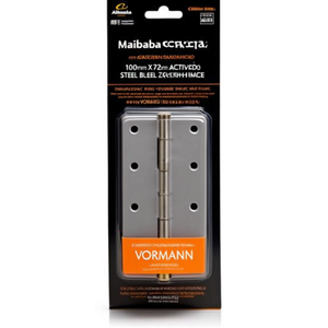 Charnière en acier de 100 mm x 72 mm x 1,6 mm, finition zinc bleu, pour meubles, lot de 20 par VORMANN - Product Image 3