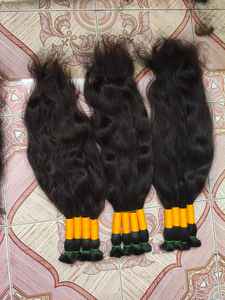 Cheveux ondulés indiens vierges de 24 pouces, vendeur de cheveux humains 100% en vrac non traités, paquets de cheveux indiens ondulés bruts bouclés - Product Image 3