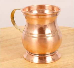 Taza de cobre hecha a mano al por mayor para beber cóctel refresco en casa cocina Mesa restaurante decorativo hecho en India 2025 - Product Image 5