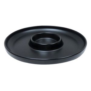 Chip de resina de ébano y cuenco de inmersión Servidor de inmersión negro Cuenco de servicio de chip elegante Plato de inmersión y chip moderno elegante para fiestas - Product Image 3