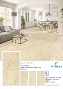 Livraison rapide Carrelage en porcelaine poli et émaillé moderne 600x600mm 2x2 pouces Couleur beige brun Absorption d'eau faible 0,5% Intérieur - Product Image 2