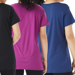 T-shirts à col en V de marque pour femmes T-shirts durables à séchage rapide pour femmes Fabricant de t-shirts à bas quantité minimale de commande OEM ODM de BD Garments - Product Image 6