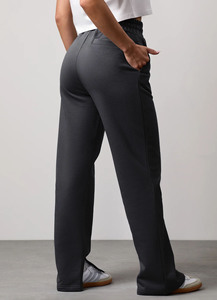 Haute qualité composer jambe droite survêtement foncé étain coton mélangé doux au toucher tissu femmes pantalons de survêtement femmes pantalons et pantalons - Product Image 2