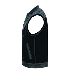 Gilet en cuir premium tendance hiver 2025 pour homme, boutons en corne, personnalisable pour les commandes d'uniformes de club de motards - Product Image 4