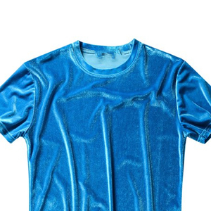 À la mode nouvelle mode été mode velours T-Shirts personnalisé blanc velours surdimensionné t-shirts pour hommes - Product Image 2