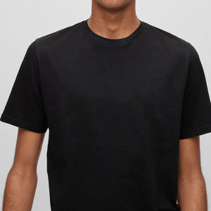 Stock de fábrica de manga corta para hombre, ropa de diseño personalizado, Camiseta de cuello redondo para hombre, camiseta orgánica de algodón puro, Camiseta ajustada con cuello redondo - Product Image 4