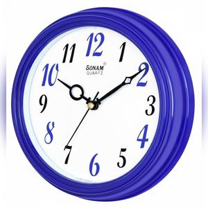 Designer Analog Wall Clock <b>2</b> Plastic Round Black Office Festival Home Hotel Premium Quality Multi Purpose Competitive Rate - Product Image 1