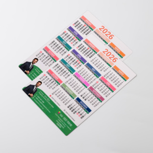 High Quality Customisable DL Size Full Color Business Card Gloss Finish Cardboard Promotional Gift Offset Printing Calendar