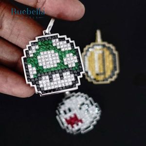 Gran oferta impresionante 925 Plata Hip Hop Moissanite Iced out Mine-Craft personaje colgante personalizado - Product Image 1