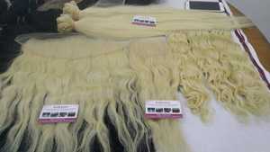 Mèches vierges brutes non traitées, nouées à la main, crépues, bouclées, à tirage unique, sans fond épais et réutilisables - Product Image 5