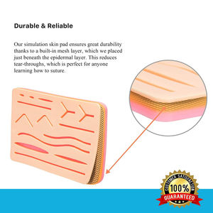 Multi-Wound <b>Silicone</b> Suture <b>Pad</b> for Medical Students Hands-On Learning and Practice Manual Reusable Surgical Instrument Set - Product Image 3