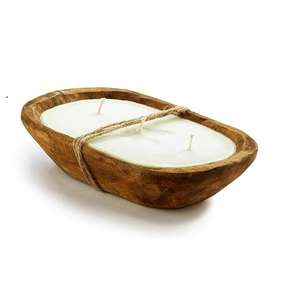 Rustic <b>Large</b> Size Mango/Acacia Wood Handmade Durable Eco-Friendly Baguette Bread Dough <b>Candle</b> Decorative Bowls <b>Candle</b> Making - Product Image 5