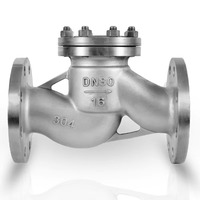 Válvula de Retención de Acero Inoxidable Industrial SS304 con Brida PN16 para Tuberías de Gas Natural, Petróleo, Agua y Vapor