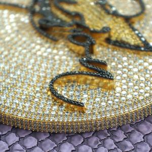 4Ct Round Cut Real Moissanite Allah Pendentif à breloque pour homme plaqué or blanc 14K - Product Image 2