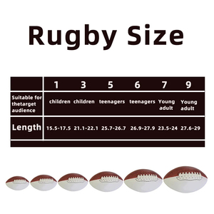Ballon de rugby officiel de haute qualité taille 9 compétition d'usine Football américain impression personnalisée ballon de rugby en cuir PU - Product Image 3