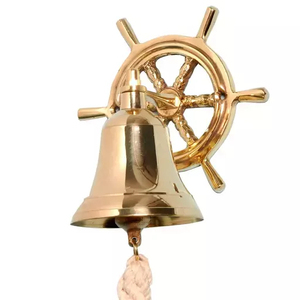Cloche de navire en laiton massif de la marine américaine, nautique, pour la décoration murale et la décoration intérieure, vente chaude, design moderne, cloche en gros à prix avantageux - Product Image 1