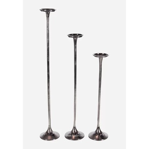 Stylish Design Aluminum Tall <b>Pillar</b> <b>Candle</b> Holder for Home & Wedding Tabletop Decoration Black Color <b>Candle</b> <b>Pillar</b> - Product Image 2