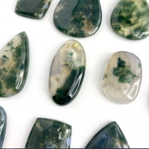 Pierre naturelle mousse agate cristal mélange forme lâche pierres précieuses Cabochon guérison cristal pierres précieuses toutes formes Cabochon - Product Image 4