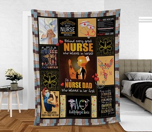 Manta de franela barata con estampado personalizado, Lista de Manifestaciones de Enfermeras, vida diaria de enfermería inspiradora, manta extra gruesa de lana coral. - Product Image 4