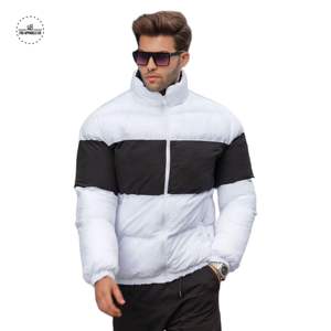 Custom Quality Reversible Puffer Jacket Hooded Winter Coat with Waterproof Logo Streetwear in Canvas Fabric Casual for Men/Women - Product Image 6