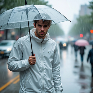 Abrigos de lluvia cortavientos para hombre Otoño Invierno ropa al aire libre con capucha chaquetas de lluvia impermeables para hombre de manga larga senderismo prendas de vestir exteriores para hombre - Product Image 2