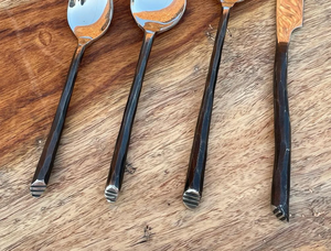 Couverts de table design antique couteau à dîner en acier inoxydable cuillère fourchette maison cuisine restaurant vaisselle mariage événement décor - Product Image 3