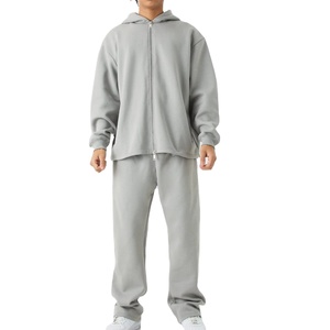 Survêtement pour homme de qualité supérieure, vêtements de sport en gros, taille plus, logo personnalisé, survêtement à fermeture éclair intégrale pour homme, ensemble de survêtement 2 pièces - Product Image 6