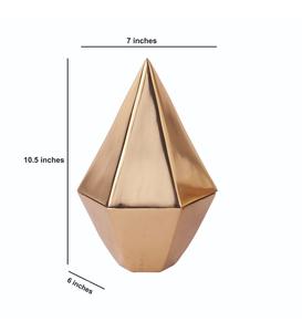 Boîte à bonbons en aluminium fini or et noir pour cadeau Nouvelle forme géométrique Récipient alimentaire en métal Boîte de rangement pour fruits secs avec couvercle - Product Image 4