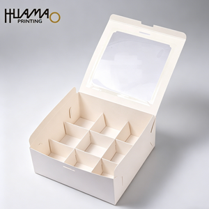 Eco Friendly Recyclable Paper <b>Cupcake</b> <b>Box</b> Bakery <b>Box</b> with Inserts for <b>Cupcake</b> Muffin Tart Cookie Dessert Bread Pastry - Product Image 3