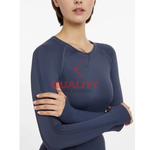 Chemise équestre respirante légère évacuation de l'humidité été haut d'équitation tissu extensible vêtements de sport hauts d'extérieur - Product Image 5