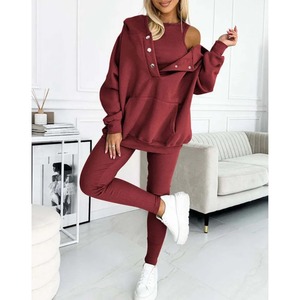 Ensemble chemise en lin et coton ample et décontracté chemisier à manches longues Top Coat avec poche et pantalon droit à jambe large Home Wear Suit - Product Image 5