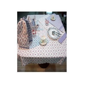 Best selling home accessories kitchen set 100% cotton floral beige placemats with <b>cloth</b> napkin Hot Dining for Hotel - Product Image 4