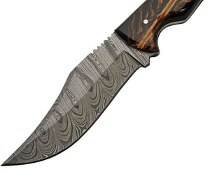 Couteau de camping de chasse en acier damas forgé à la main couteau de chasse à poignée confortable - Product Image 5