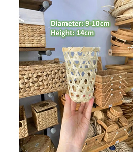 Portavasos de bambú natural para llevar, portador de bebidas ecológico al por mayor - Product Image 4