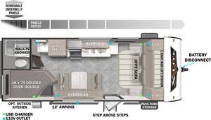 Caravanes de voyage d'occasion 2023 F-o-r-e-s-t R-i-v-e-r S-a-l-e-m Cruise L-i-t-e 261BHXLX à prix réduit - Product Image 2