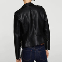 Nouvelle veste en cuir pour femme, style motard, coupe ajustée, modèle court, col à revers, respirante, Scene Supremes