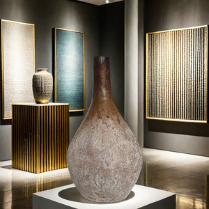 Jarrón de cerámica tradicional hogar Deco flores único antiguo - Product Image 1