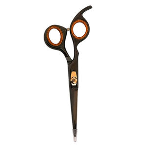 Ciseaux de coupe de cheveux en gros de couleur noire enduite de la meilleure qualité ciseaux de salon de coiffure de beauté en acier inoxydable avec vis dorée - Product Image 5