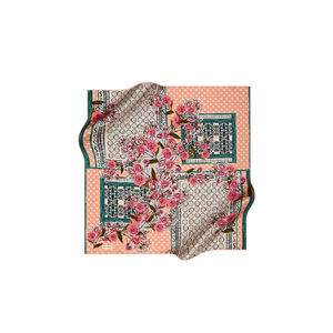 Luxury Custom Design Salmon Silk Twill <b>Square</b> <b>Scarf</b> 90x90 - Product Image 1