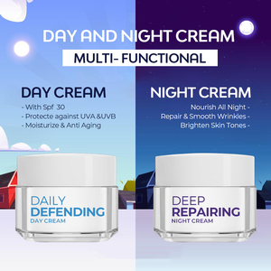 <span class=keywords><strong>Crème</strong></span> visage au collagène avec vitamines C et E Hydratant jour et nuit pour blanchir et soigner la peau anti-âge pour femmes noires - Product Image 2