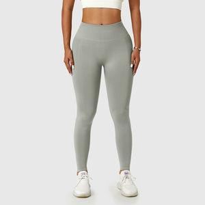 Offre Spéciale vente en gros automne Sport femmes vêtements de sport haute mi sans couture pantalons de Yoga Scrunch bout à bout Leggings respirant Fitness - Product Image 5