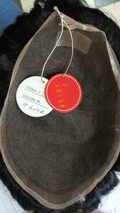 Parche de encaje completo para hombre, peluquín de pelo Remy indio con técnica, textura recta, densidad 100%, peluquín de calidad superior para hombre - Product Image 6