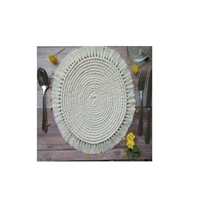 Ustensiles de table de cuisine personnalisés napperons ronds en macramé porte-pot design personnalisé prix abordable pour les restaurants hôtels et les fêtes - Product Image 6